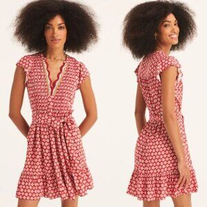 Nautica Women' Siesta Key Beach Printed Popover Dress Samba Multi Size Large NWT